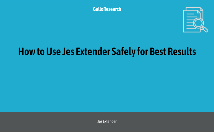 How to Use Jes Extender Safely for Best Results