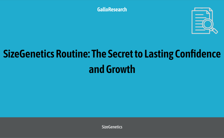 SizeGenetics Routine: The Secret to Lasting Confidence and Growth