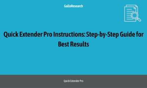 Quick Extender Pro Instructions: Step-by-Step Guide for Best Results