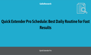 Quick Extender Pro Schedule: Best Daily Routine for Fast Results